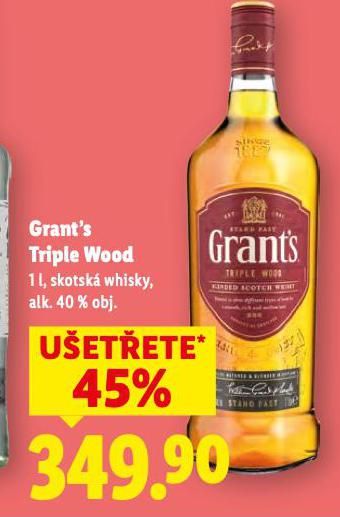 GRANT'S TRIPLE WOOD WHISKY