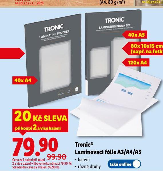 TRONIC LAMINOVAC� F�LIE