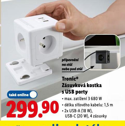 TRONIC Z�SUVKOV� KOSTKA S USB PORTY