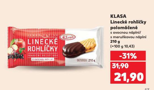 KLASA LINECK� ROHL��KY POLOM��EN� S OVOCNOU N�PLN�