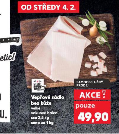 VEPŘOVÉ SÁDLO BEZ KŮŽE