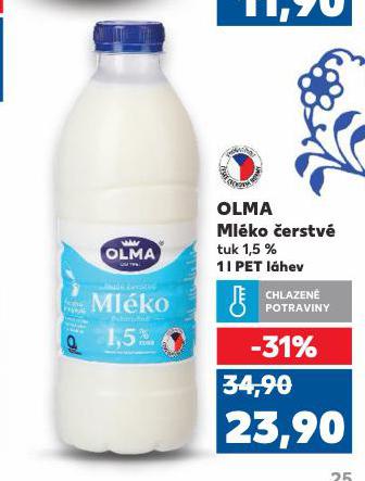 OLMA MLÉKO ČERSTVÉ