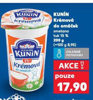 KUNÍN KRÉMOVÁ DO OMÁČEK