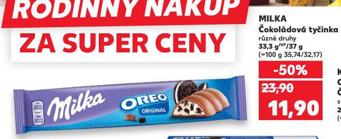 MILKA ČOKOLÁDOVÁ TYČINKA