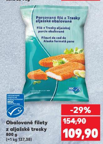 OBALOVAN� FILETY Z ALJA�SK� TRESKY
