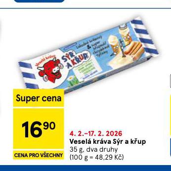 VESELÁ KRÁVA SÝR A KŘUP