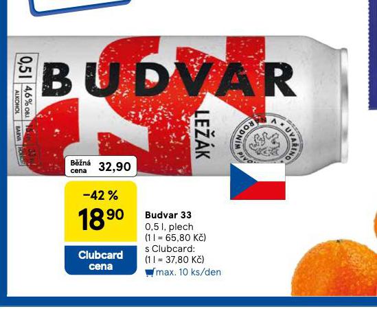 PIVO BUDVAR 33