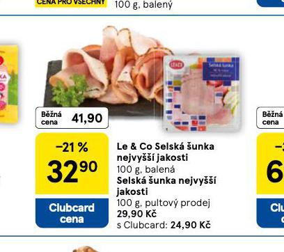 LE&CO SELSKÁ ŠUNKA NEJVYŠŠÍ JAKOSTI