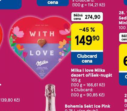 MILKA I LOVE MILKA DEZERT O�͊EK-NUG�T