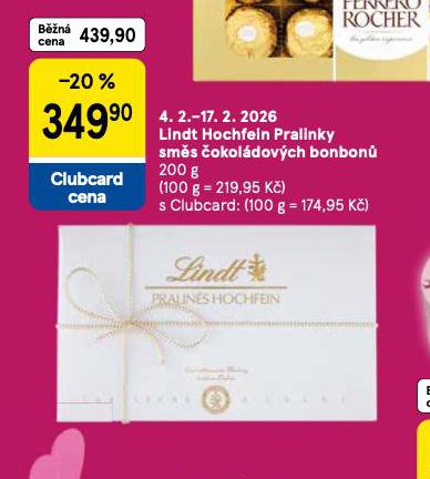 LINDT HOCHFEIN PRALINKY SM�S �OKOL�DOV�CH BONBON�