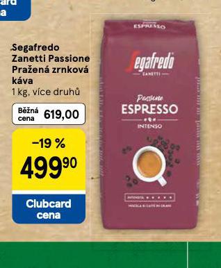SEGAFREDO ZANETTI PASSIONE PRAŽENÁ ZRNKOVÁ KÁVA