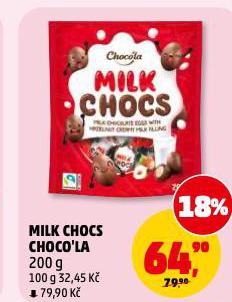 MILK CHOCS CHOCO'LA