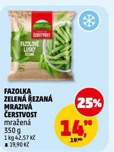 FAZOLKA ZELENÁ ŘEZANÁ MRAZIVÁ ČERSTVOST