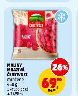 MALINY MRAZIVÁ ČERSTVOST