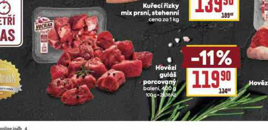 HOVĚZÍ GULÁŠ PORCOVANÝ