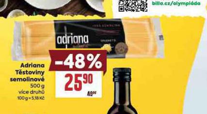 ADRIANA TĚSTOVINY SEMOLINOVÉ
