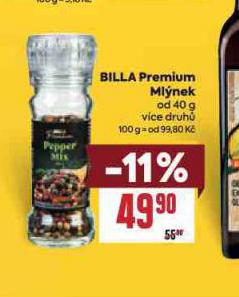 BILLA PREMIUM MLÝNEK