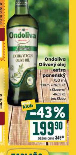 ONDOLIVA SELECTION EXTRA PANENSKÝ OLIVOVÝ OLEJ