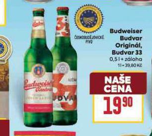 PIVO BUDWEISER BUDVAR ORIGINAL