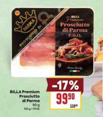 BILLA PREMIUM PROSCIUTTO DI PARMA