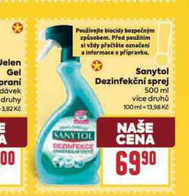 SANYTOL DEZINFEKČNÍ SPREJ