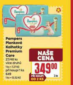 PAMPERS DĚTSKÉ PLENKY