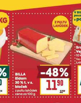 BILLA EIDAM 30% BLOČEK