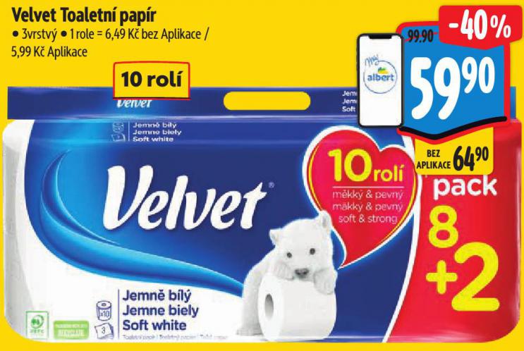 VELVET TOALETN� PAP�R