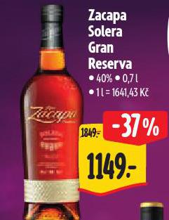 ZACAPA SOLERA GRAN RESERVA