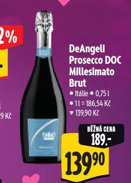 DEANGELI PROSECCO DOC MILLESIMATO BRUT