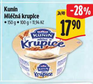 KUNÍN MLÉČNÁ KRUPICE