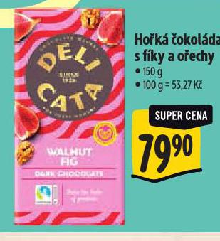 HOŘKÁ ČOKOLÁDA S FÍKY A OŘECHY