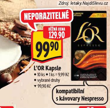 L'OR KÁVOVÉ KAPSLE