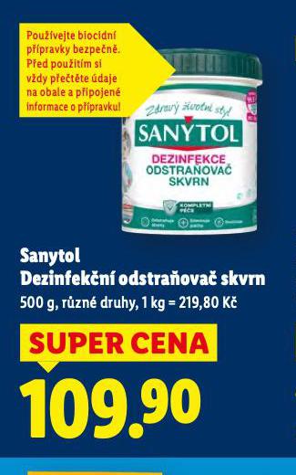 SANYTOL DEZINFEK�N� ODSTRA�OVA� SKVRN
