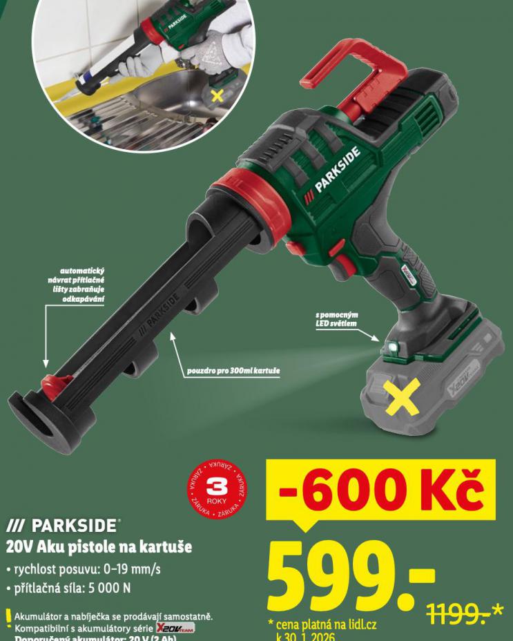 PARKSIDE AKU PISTOLE NA KARTU�E