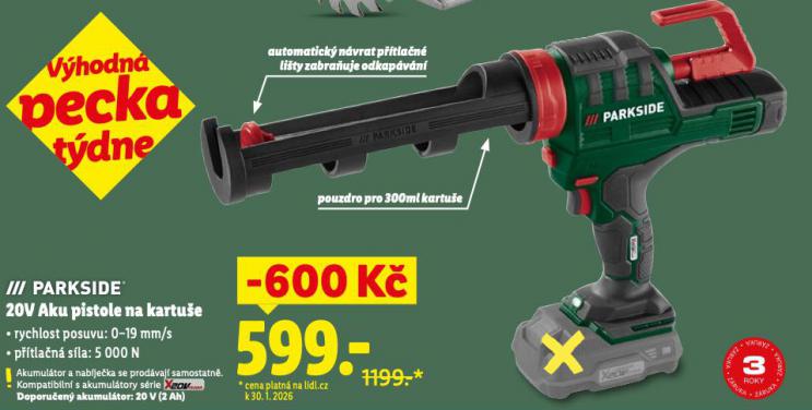 PARKSIDE AKU PISTOLE NA KARTU�E