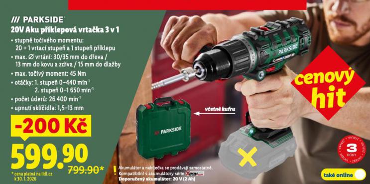 PARKSIDE AKU P��KLEPOV� VRTA�KA