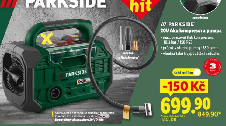 PARKSIDE AKU KOMPRESOR A PUMPA