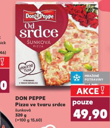 DON PEPPE PIZZA VE TVARU SRDCE