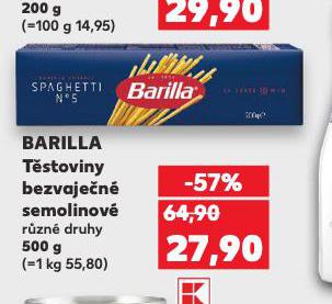BARILLA T�STOVINY