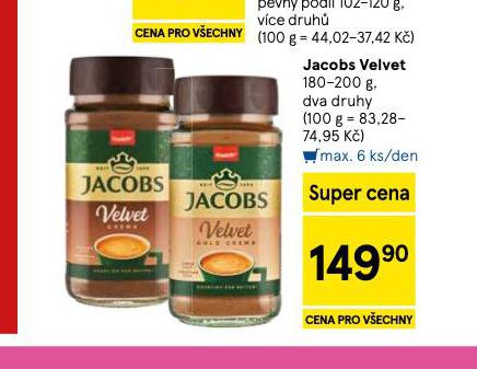 JACOBS VELVET INSTANTN� K�VA