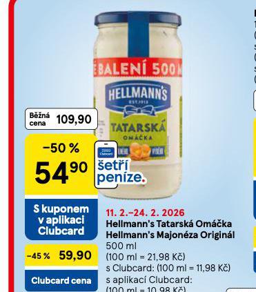 HELLMANN�S TATARSK� OM��KA, MAJON�ZA