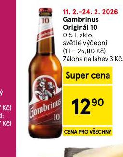 PIVO GAMBRINUS ORIGIN�L 10