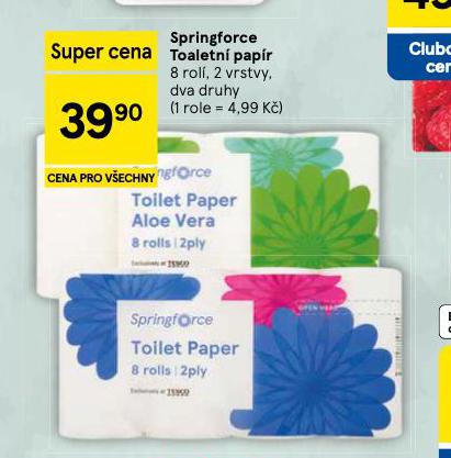 SPRINGFORCE TOALETN� PAP�R