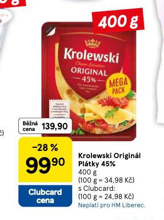 KROLEWSKI ORIGINAL PL�TKY 45%
