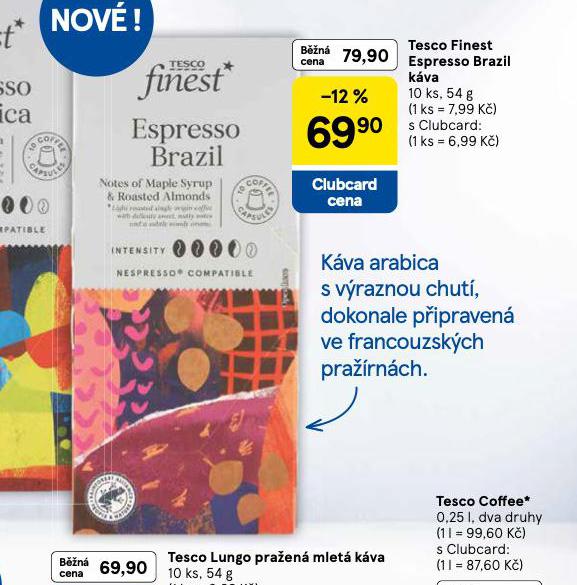 TESCO FINEST ESPRESSO BRAZIL K�VA