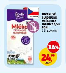 TRVANLIV� PLNOTU�N� ML�KO BEZ LAKT�ZY