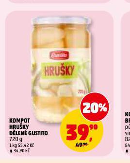 KOMPOT HRU�KY D�LEN� GUSTITO