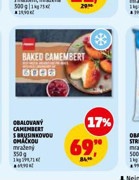 OBALOVAN� CAMEMBERT S BRUSINKOVOU OM��KOU