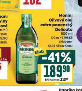 MONINI OLIVOV� OLEJ EXTRA PANENSK� DELICATO
